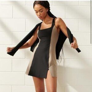 Abercrombie & Fitch Black and Tan Mini Dress
